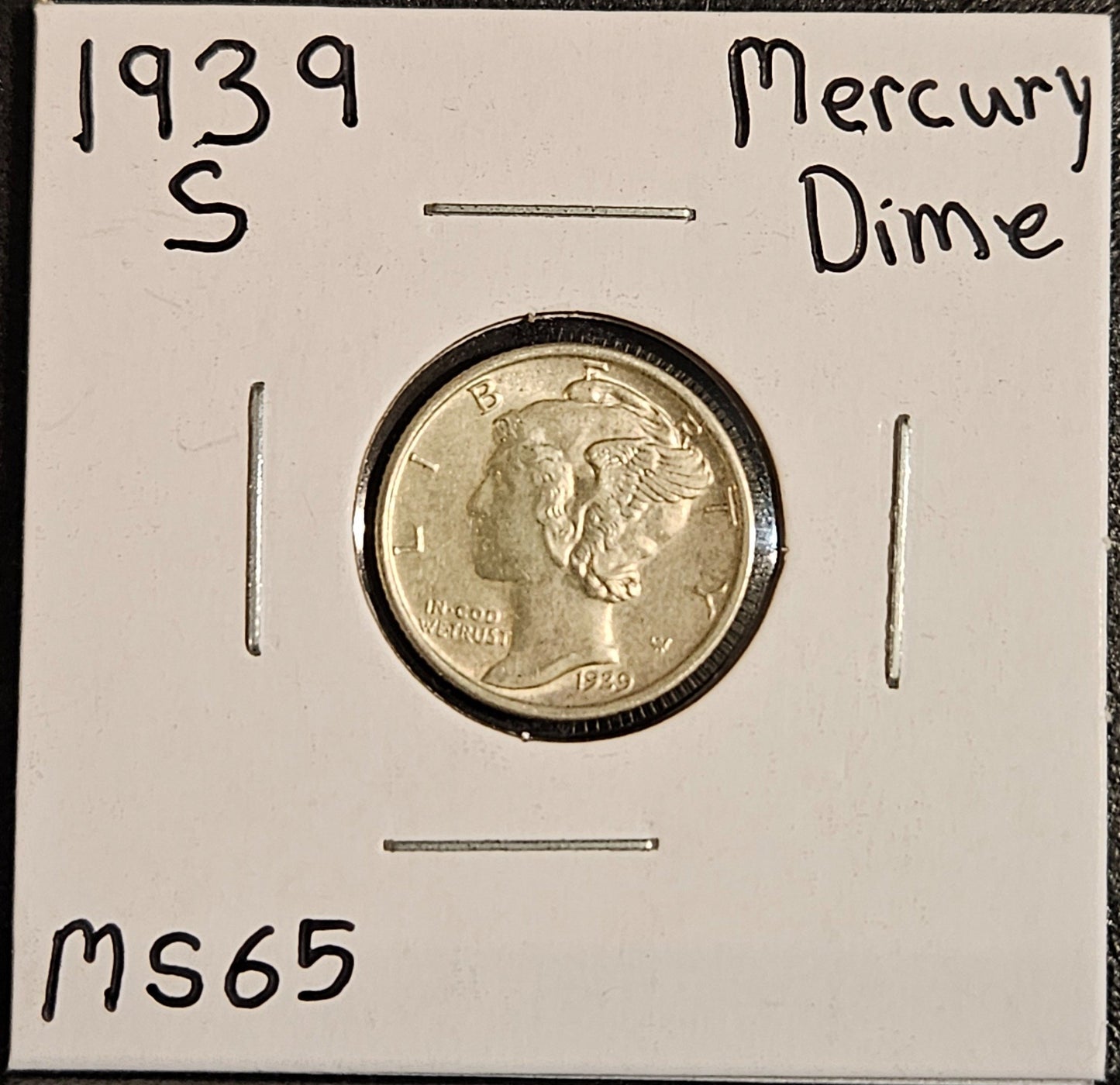 1939-S Mercury Dime MS65 4597.65-A — Obverse