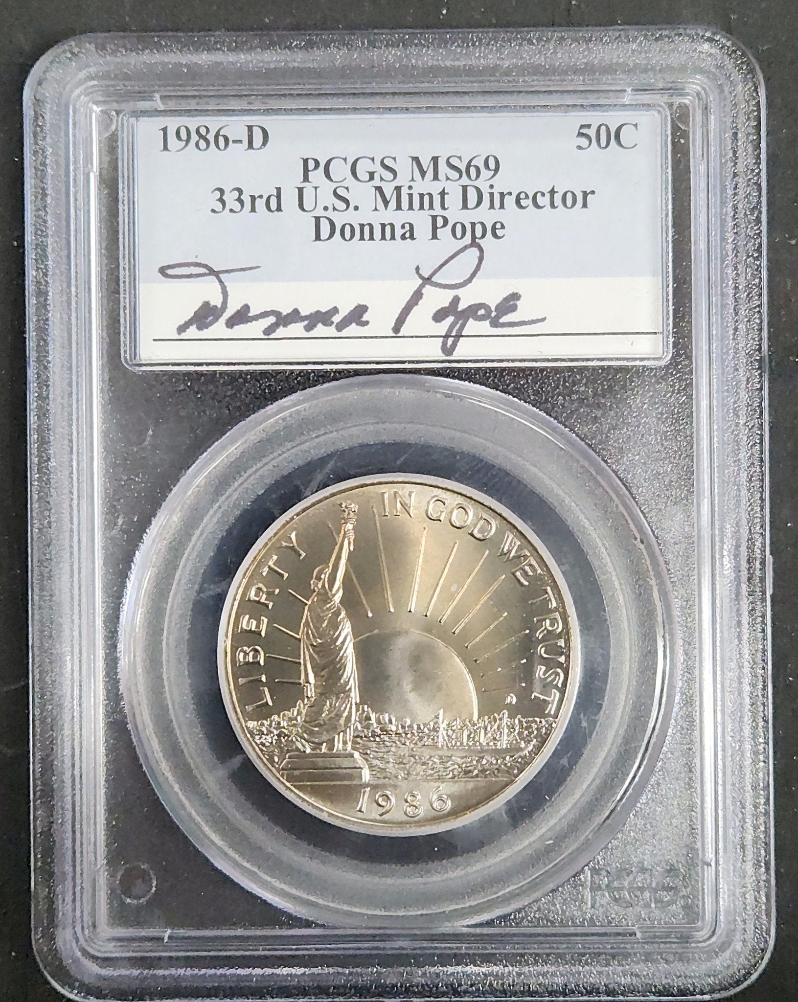 1986-D Statue Of Liberty Commemorative MS69 PCGS 10411.69-71393827 — Obverse