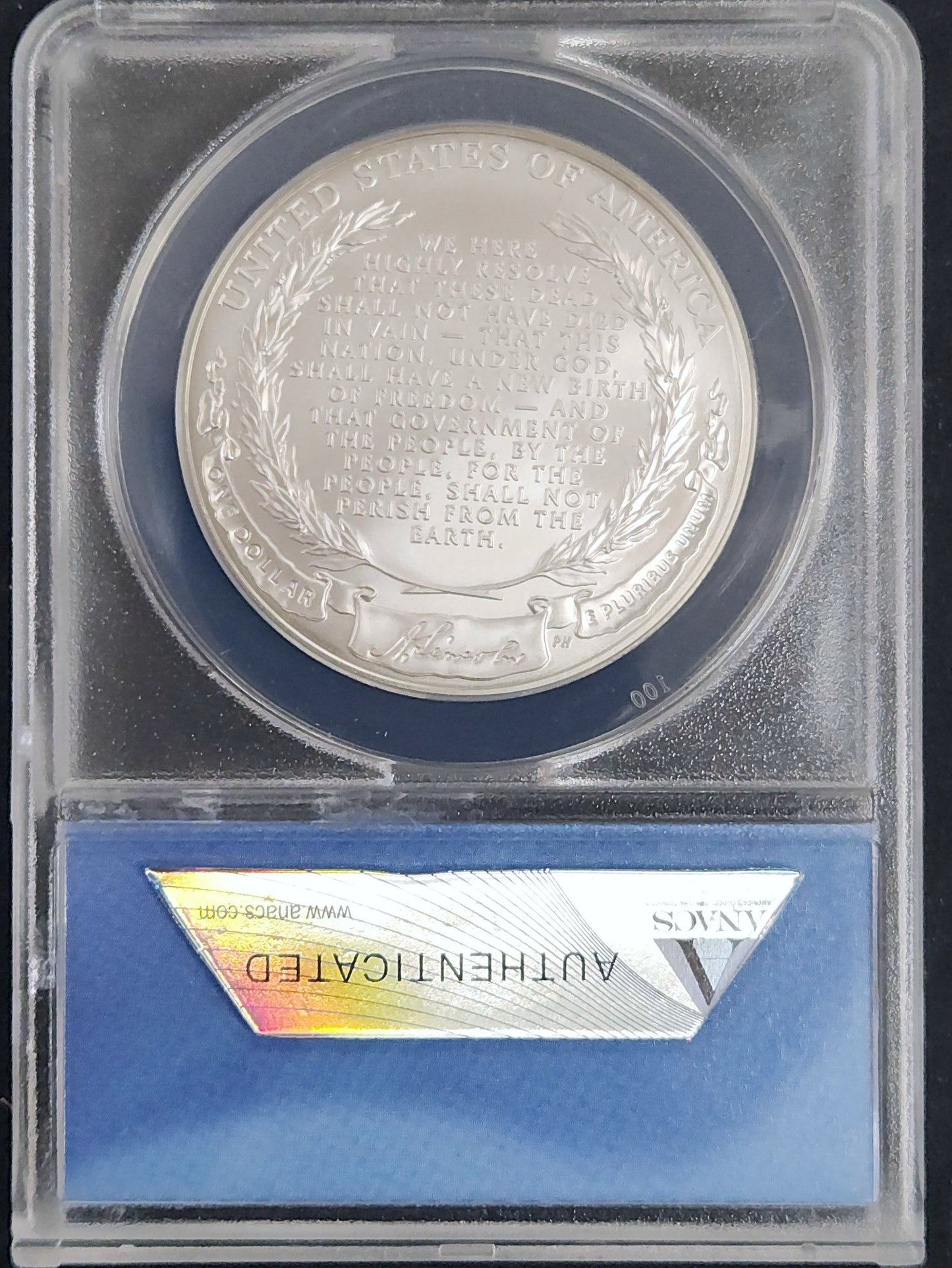 2009-P Abraham Lincoln Bicentennial Commemorative Coin MS70 Silver Dollar ANACS H2HY — Reverse