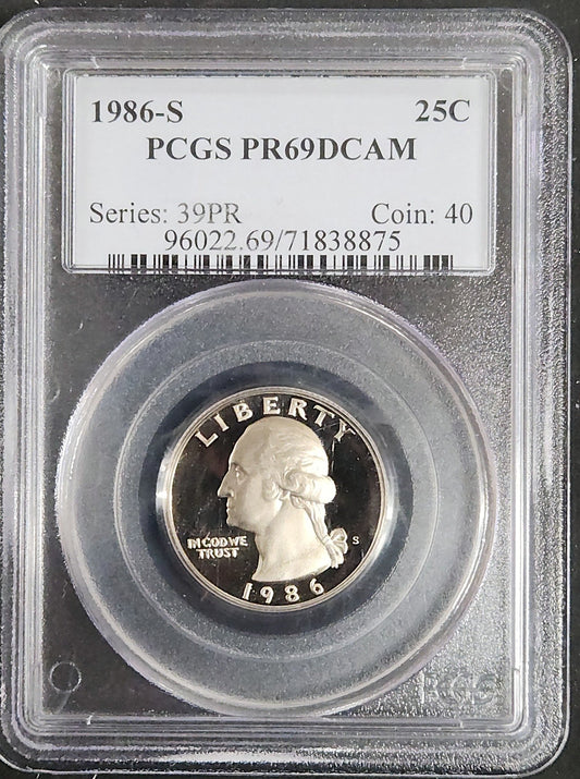 1986-S Washington Quarter Proof PR69 DCAM 5985.69-0960226971838875 — Obverse