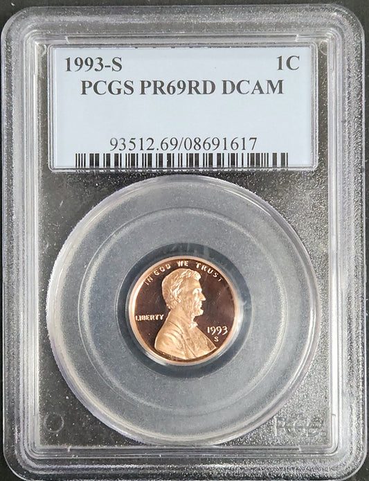 1993-S Lincoln Cent Proof Red DCAM 2662.69-0935126908691617 — Obverse