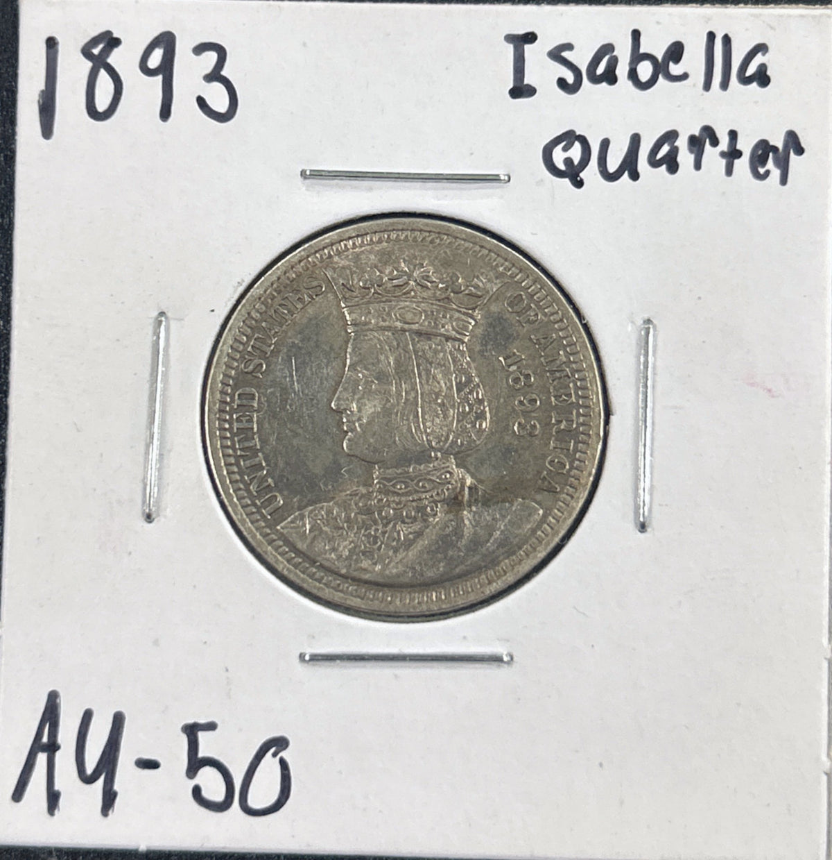 1893 Isabella Quarter 10319.50-A — Obverse