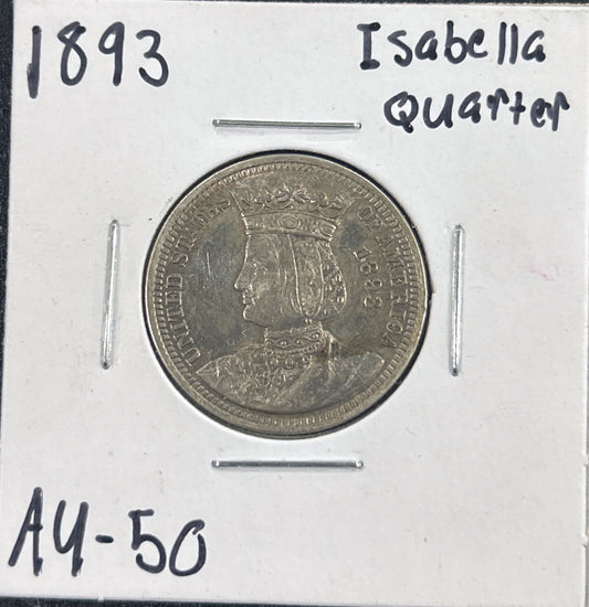 1893 Isabella Quarter 10319.50-A — Obverse