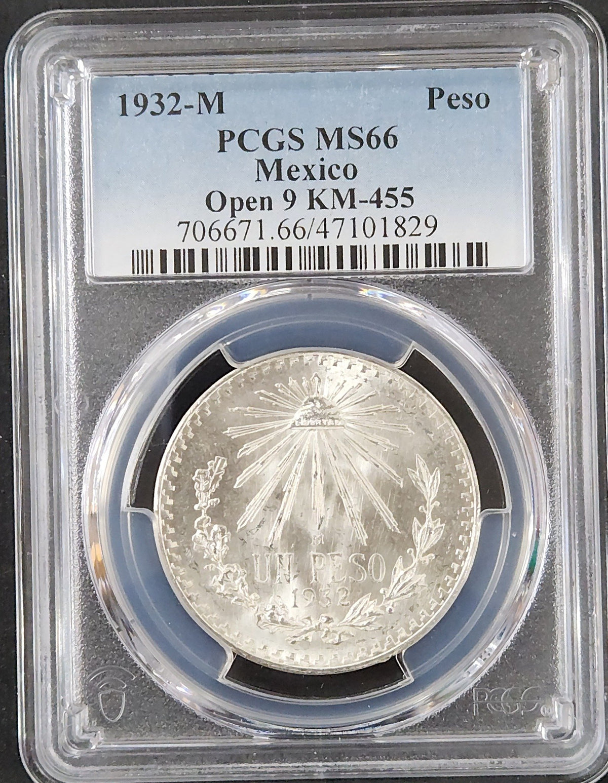 1932-M Silver Peso Mexico Open 9 KM-455 376109.66-7066716647101829 — Obverse
