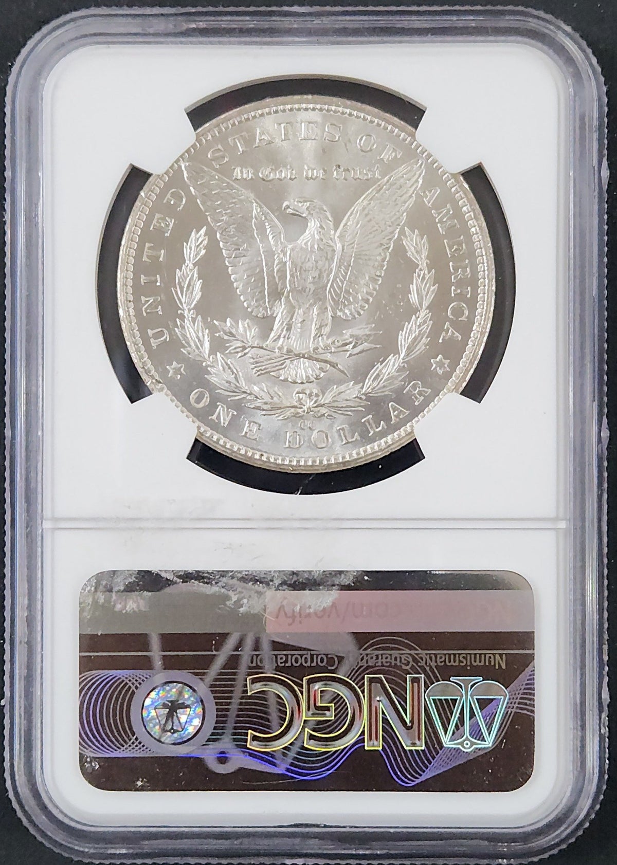 1882 CC Morgan Dollar MS63 NGC 7508.63-01713463005986655006 — Reverse