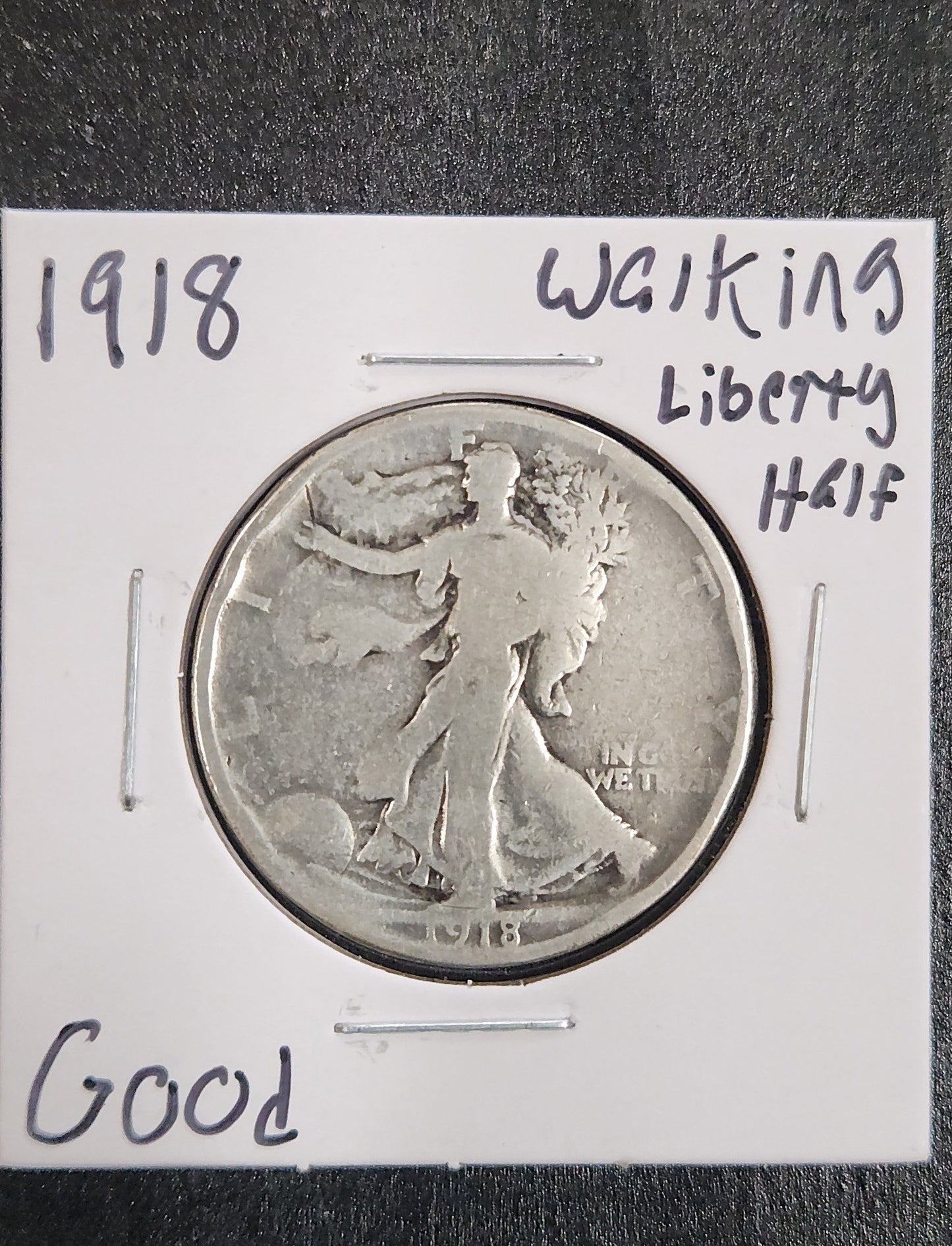 1918 Walking Liberty Half Good — Obverse