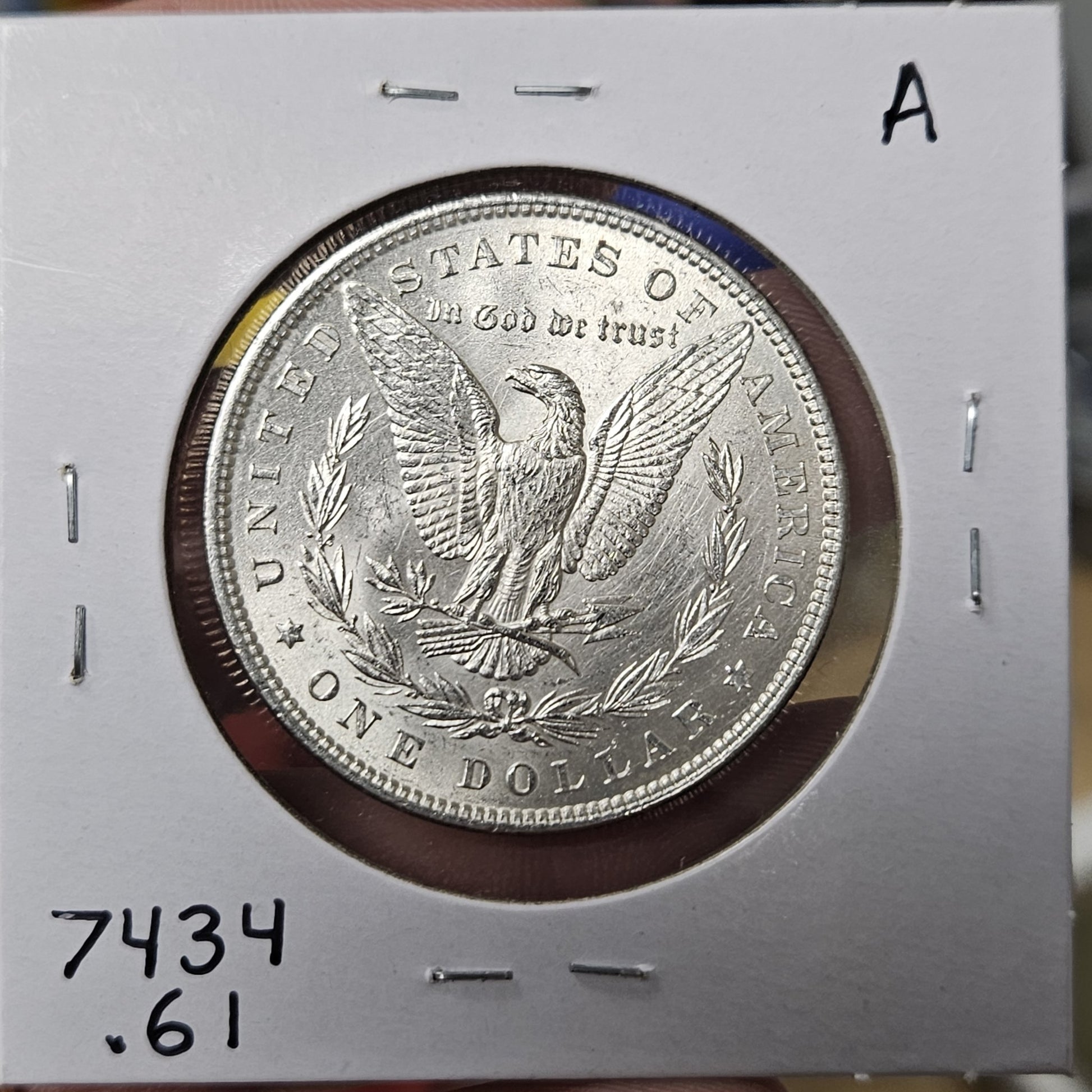 1881 Morgan Silver Dollar MS61 7434.61-A — Reverse
