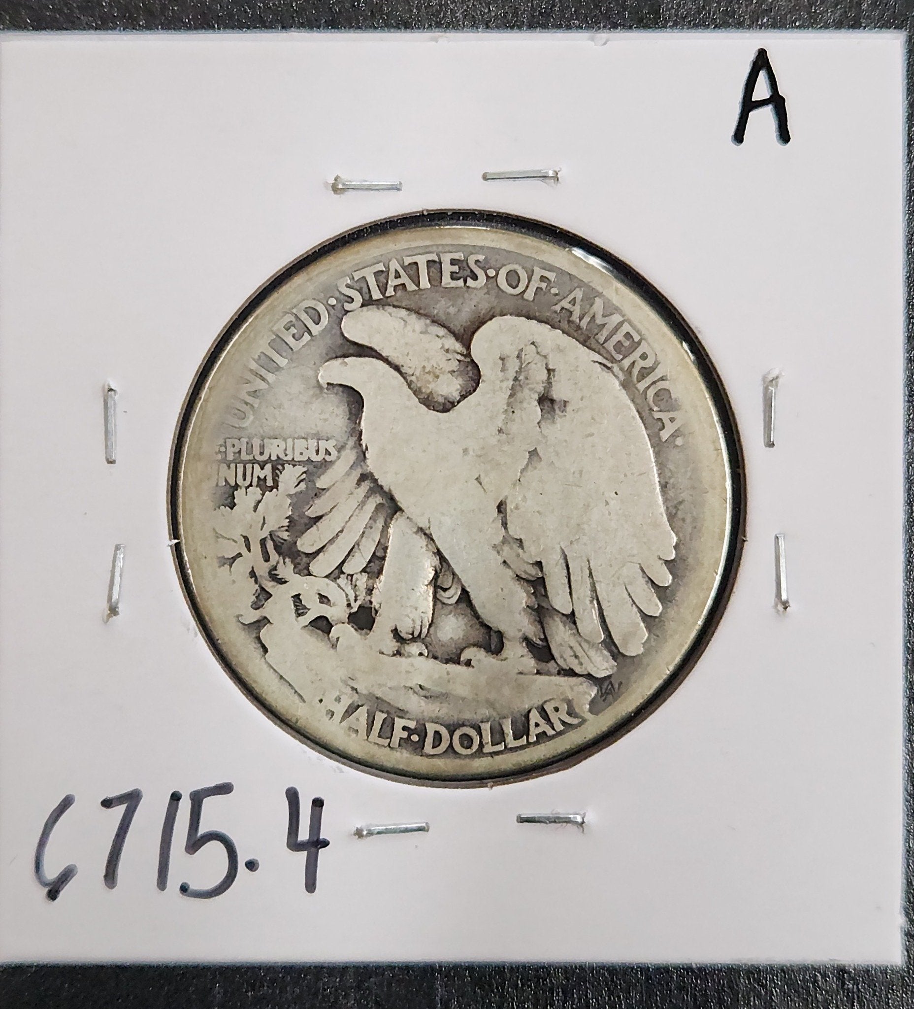 1917-s OBV MM Walking Liberty Half G-4 — Reverse
