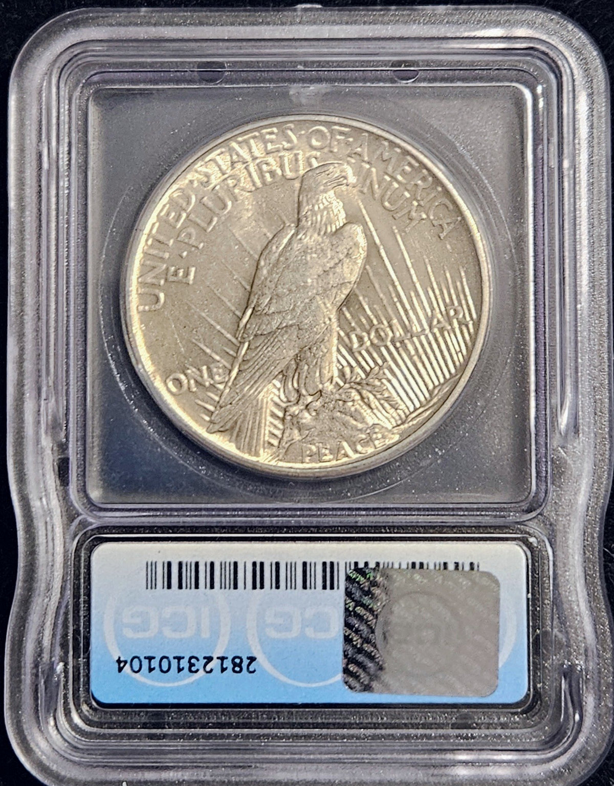1921 Peace Dollar High Relief ICG AU55 7887.55-2812310104 — Reverse