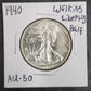 1940 Walking Liberty Half AU-50 — Obverse