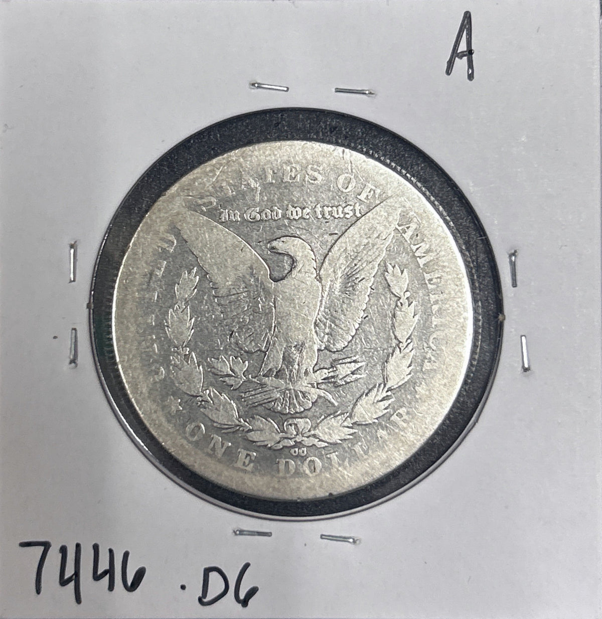 1878-CC Morgan Dollar 7446.D6-A — Reverse