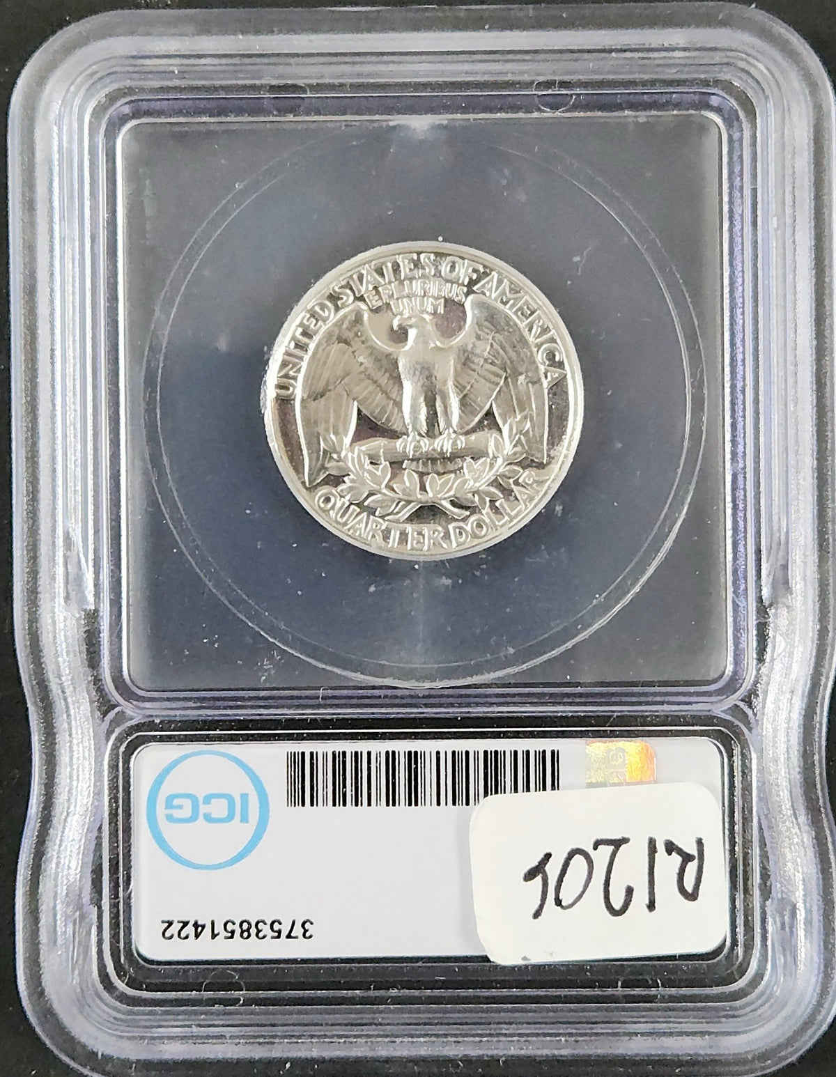 1961 Quarter PR68 ICG 5901.68-044290683753851422 — Reverse