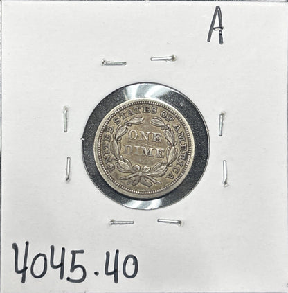 1853 Seated Dime Arrows 4045.40-A — Reverse