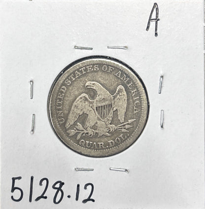 1857 Seated Quarter 5128.12-A — Reverse