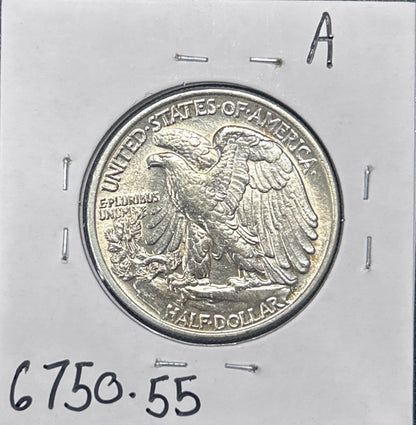 1947 Walking Liberty Half 6750.55-A — Reverse