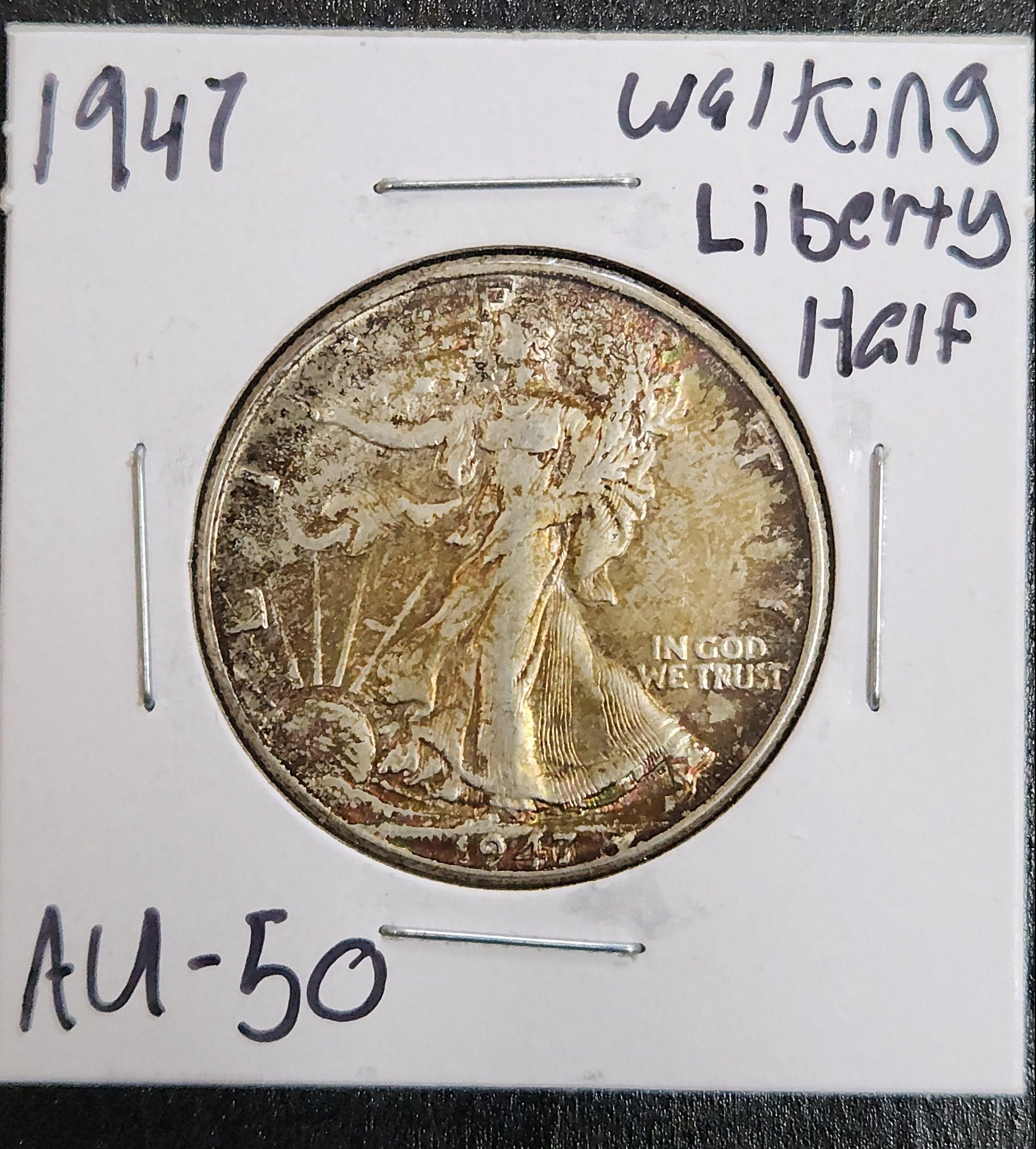 1947 Walking Liberty Half AU — Obverse