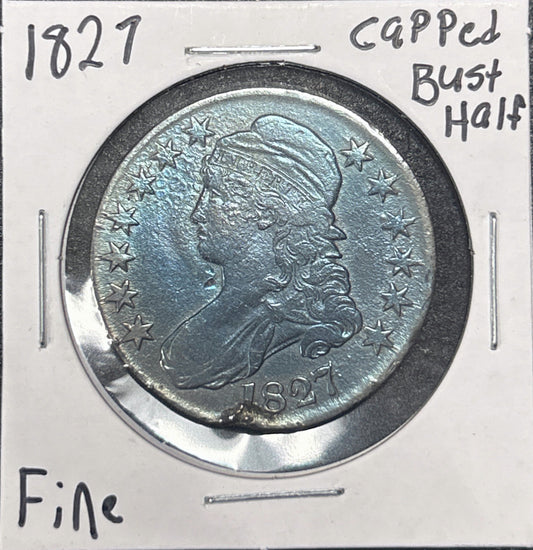 1827 Capped Bust Half Dollar 6185.D15-A — Obverse