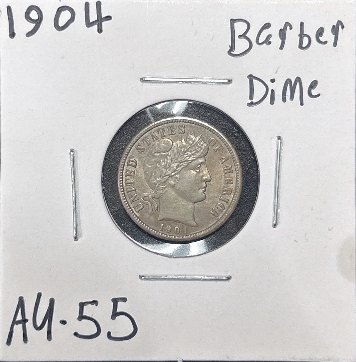 1904 Barber Dime 4333.55-A — Obverse