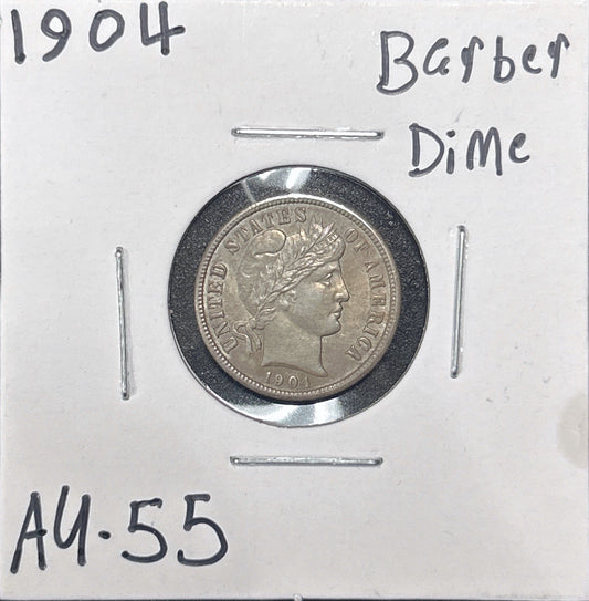 1904 Barber Dime 4333.55-A — Obverse