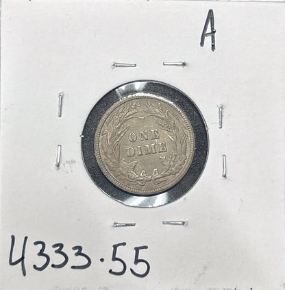 1904 Barber Dime 4333.55-A — Reverse