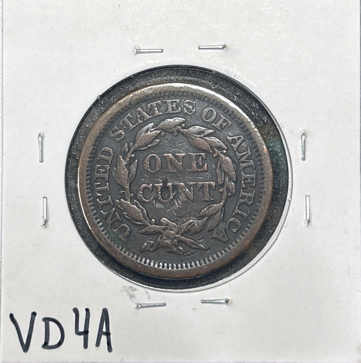 1855 Brothel Token VD4A — Reverse