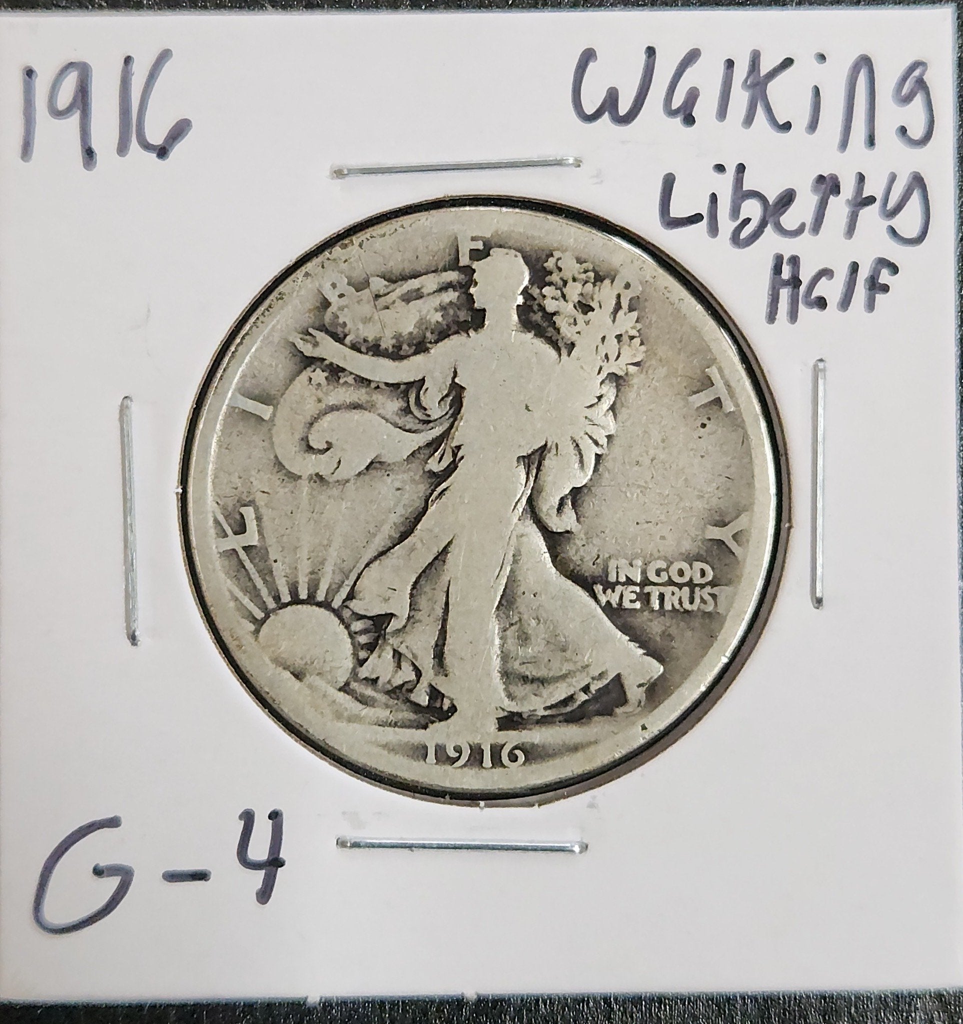 1916 Walking Liberty Half G-4 — Obverse