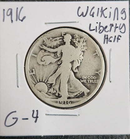 1916 Walking Liberty Half G-4 — Obverse