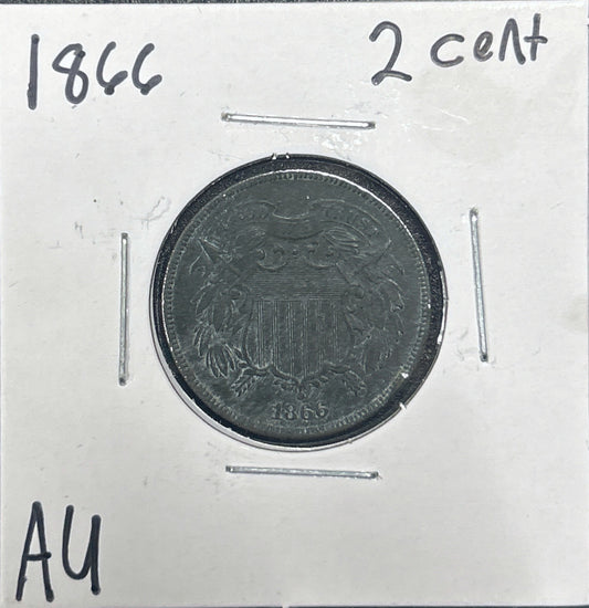 1866 2 Cent 2683.D53-A — Obverse