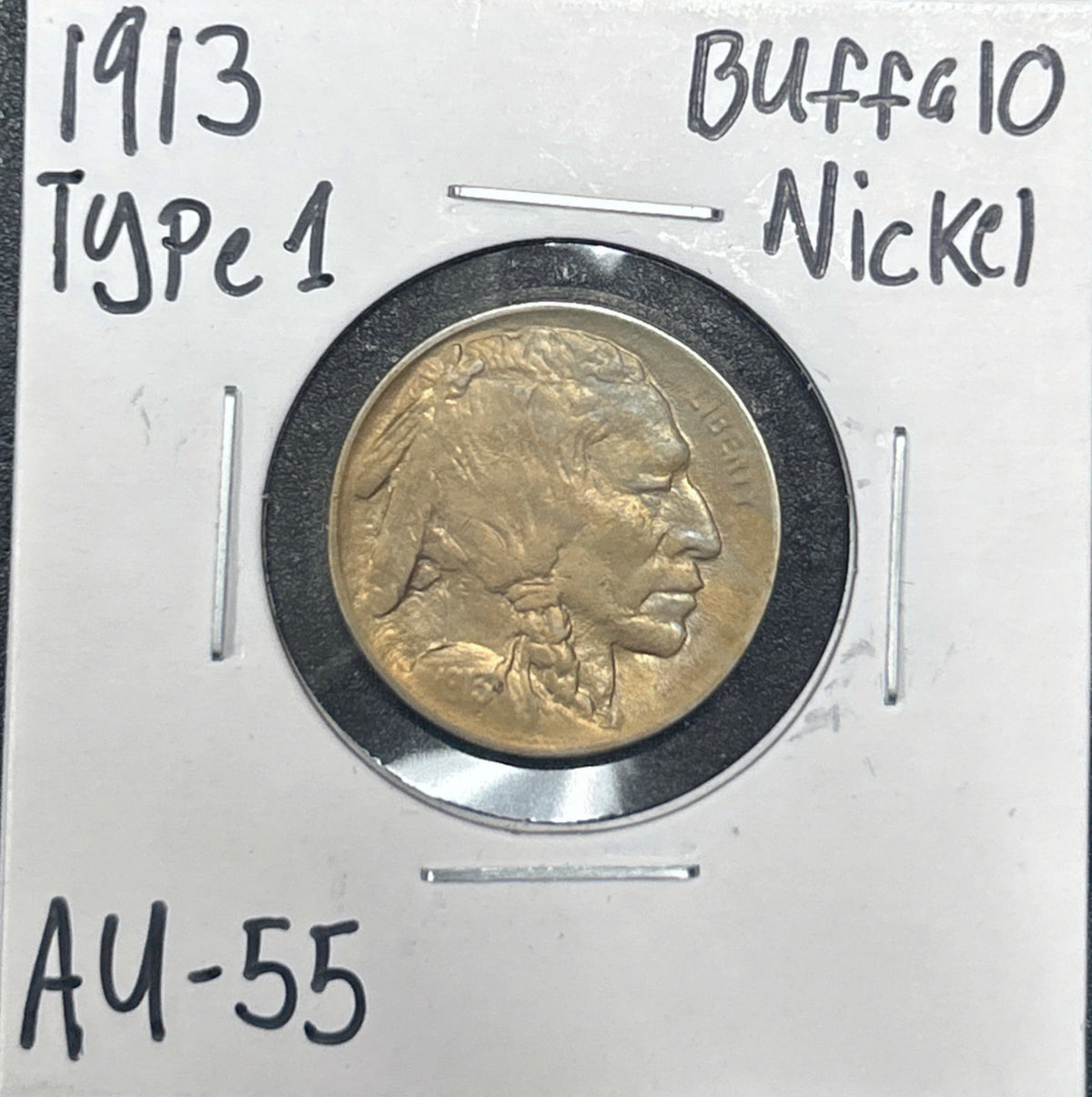 1913 Buffalo Nickel Type 1 3077.55-A — Obverse