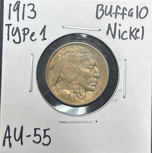 1913 Buffalo Nickel Type 1 3077.55-A — Obverse