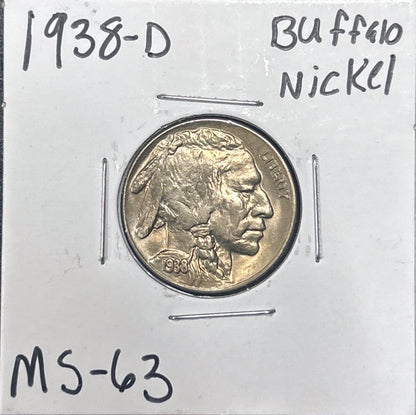 1938-D Buffalo Nickel 3146.63-A — Obverse