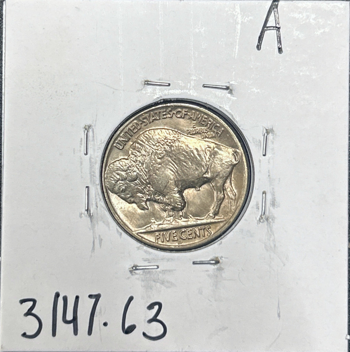 1938-D Buffalo Nickel 3146.63-A — Reverse