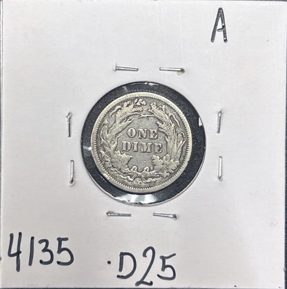 1877-CC Seated Dime 4135.D25-A — Reverse