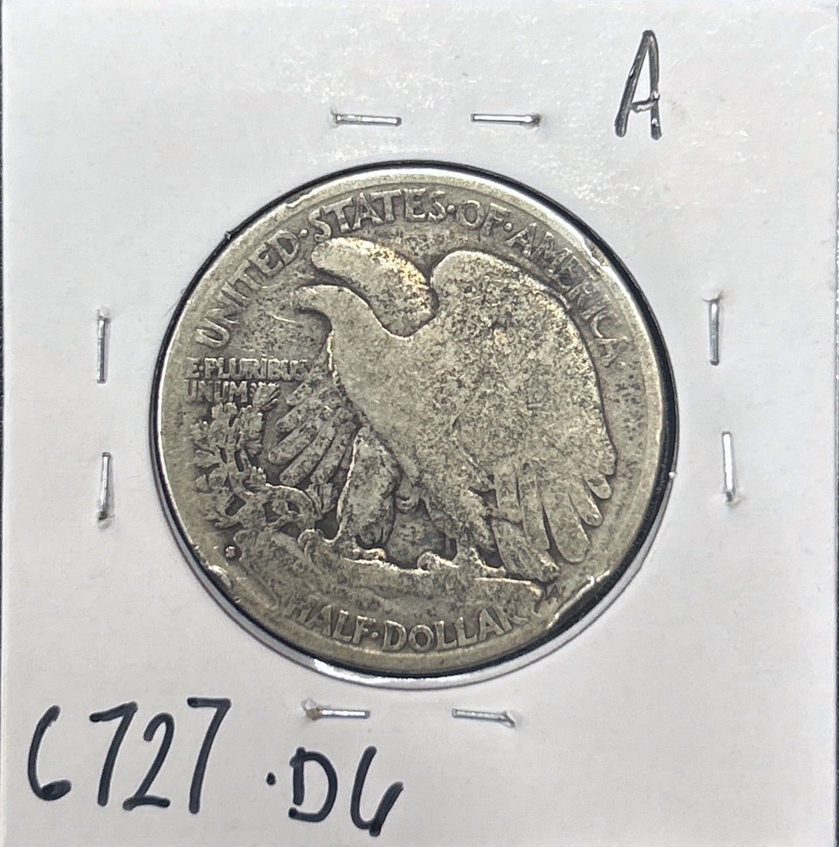1928-S Walking Liberty Half Dollar 6727.D6-A — Reverse