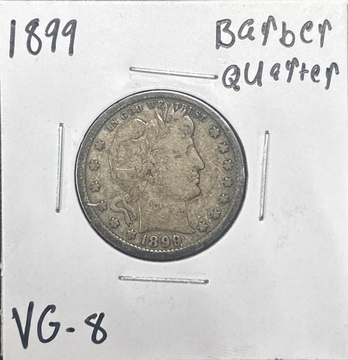 1899 Barber Quarter 5395.8-A — Obverse