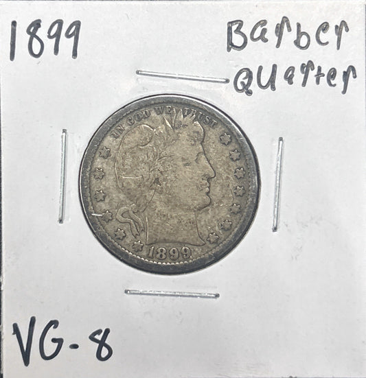 1899 Barber Quarter 5395.8-A — Obverse