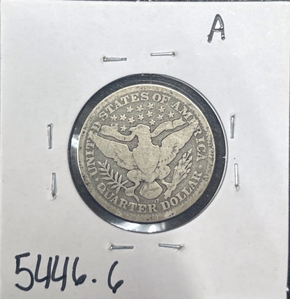 1908-O Barber Quarter 5446.6-A — Reverse