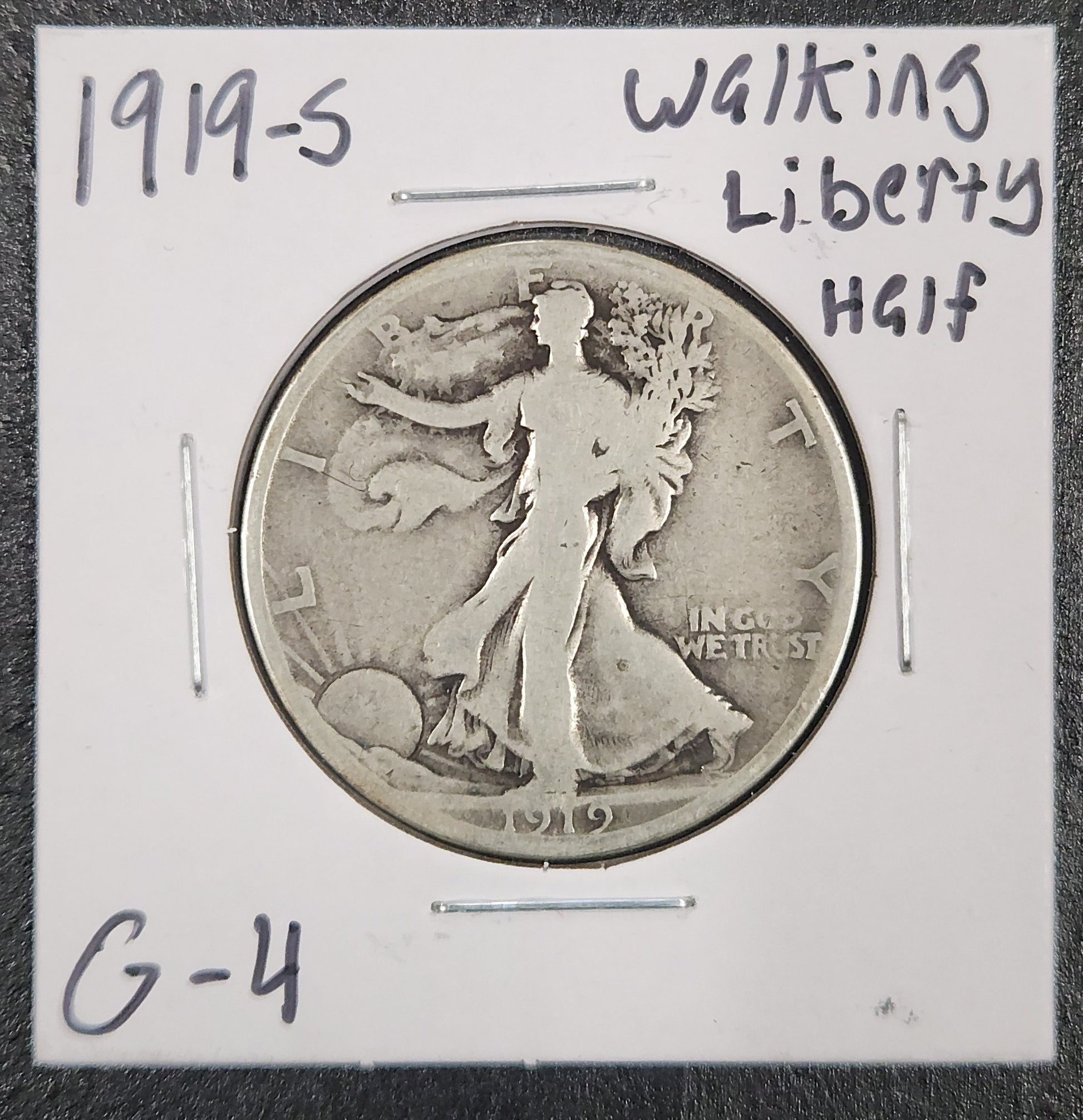 1919-s Walking Liberty Half G-4 — Obverse