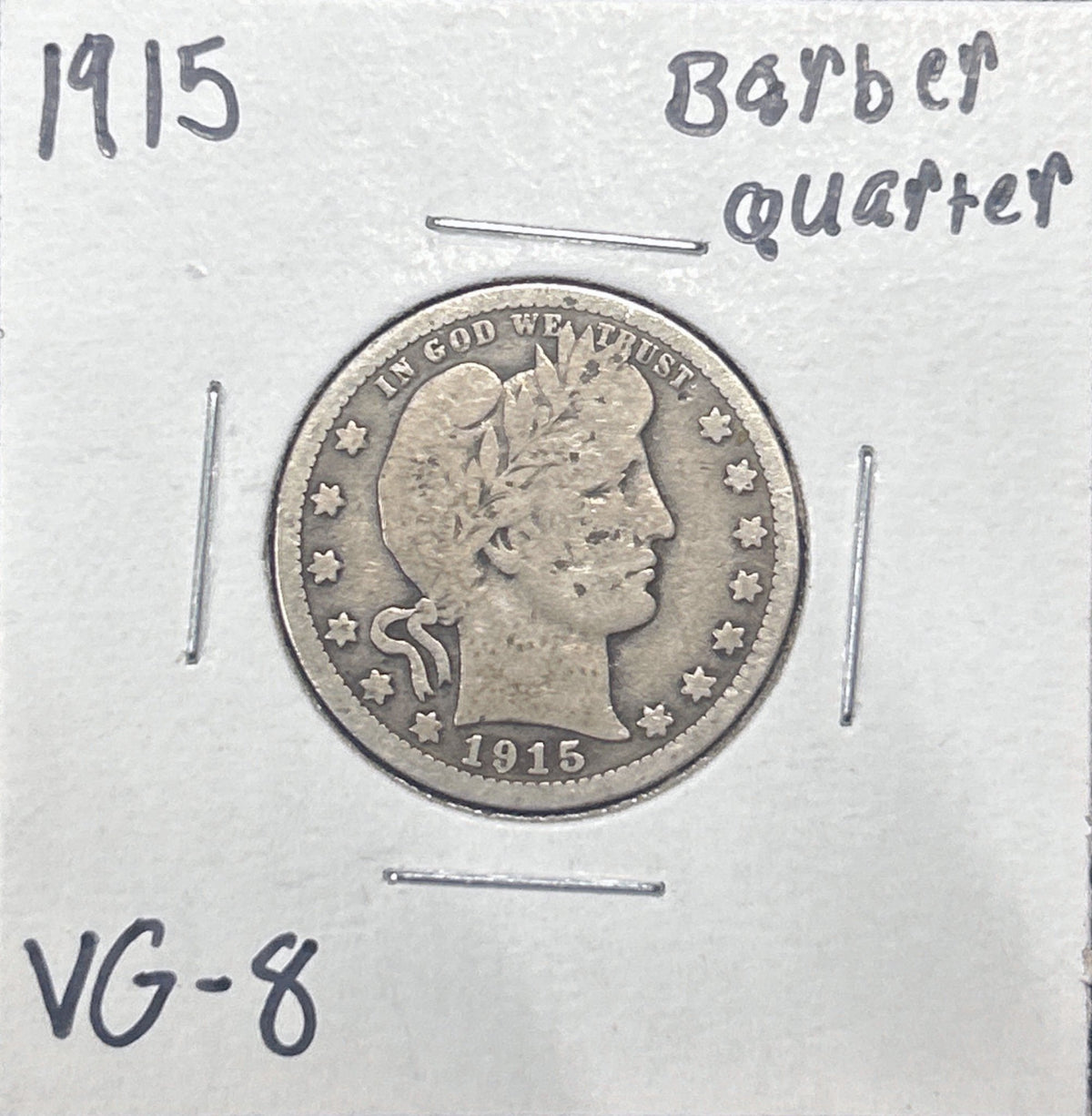 1915 Barber Quarter 5411.8-A — Obverse