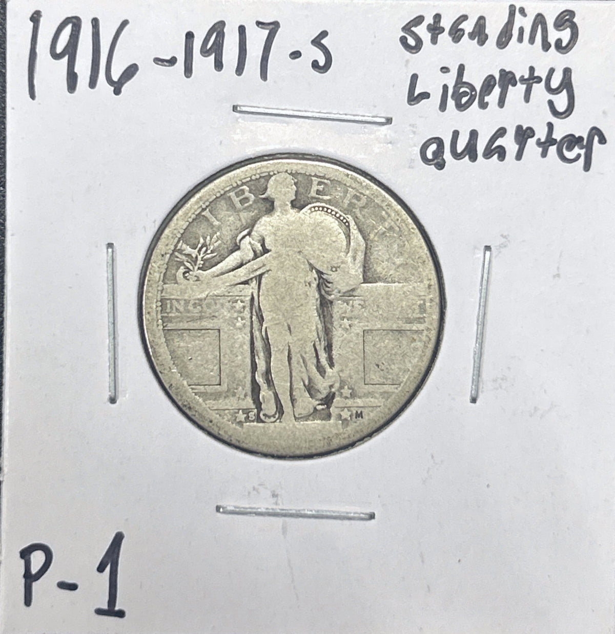 1916-1917-S Standing Liberty Quarter 72439.1-A — Obverse