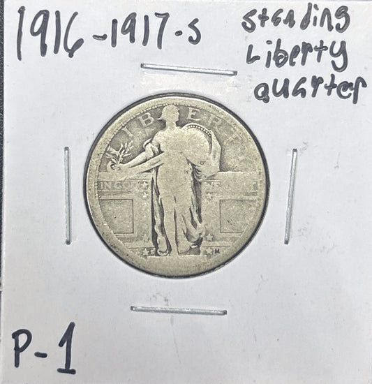 1916-1917-S Standing Liberty Quarter 72439.1-A — Obverse