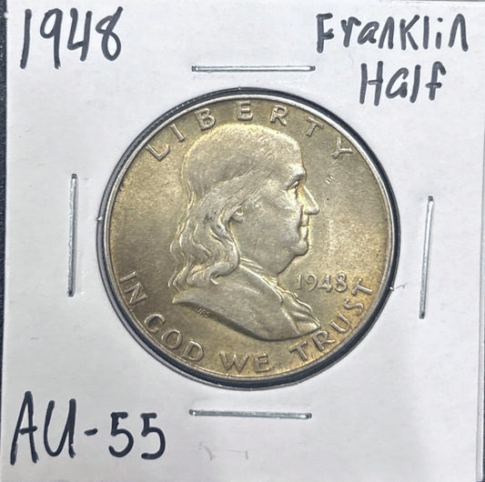 1948 Franklin Half Dollar 6788.55-A — Obverse