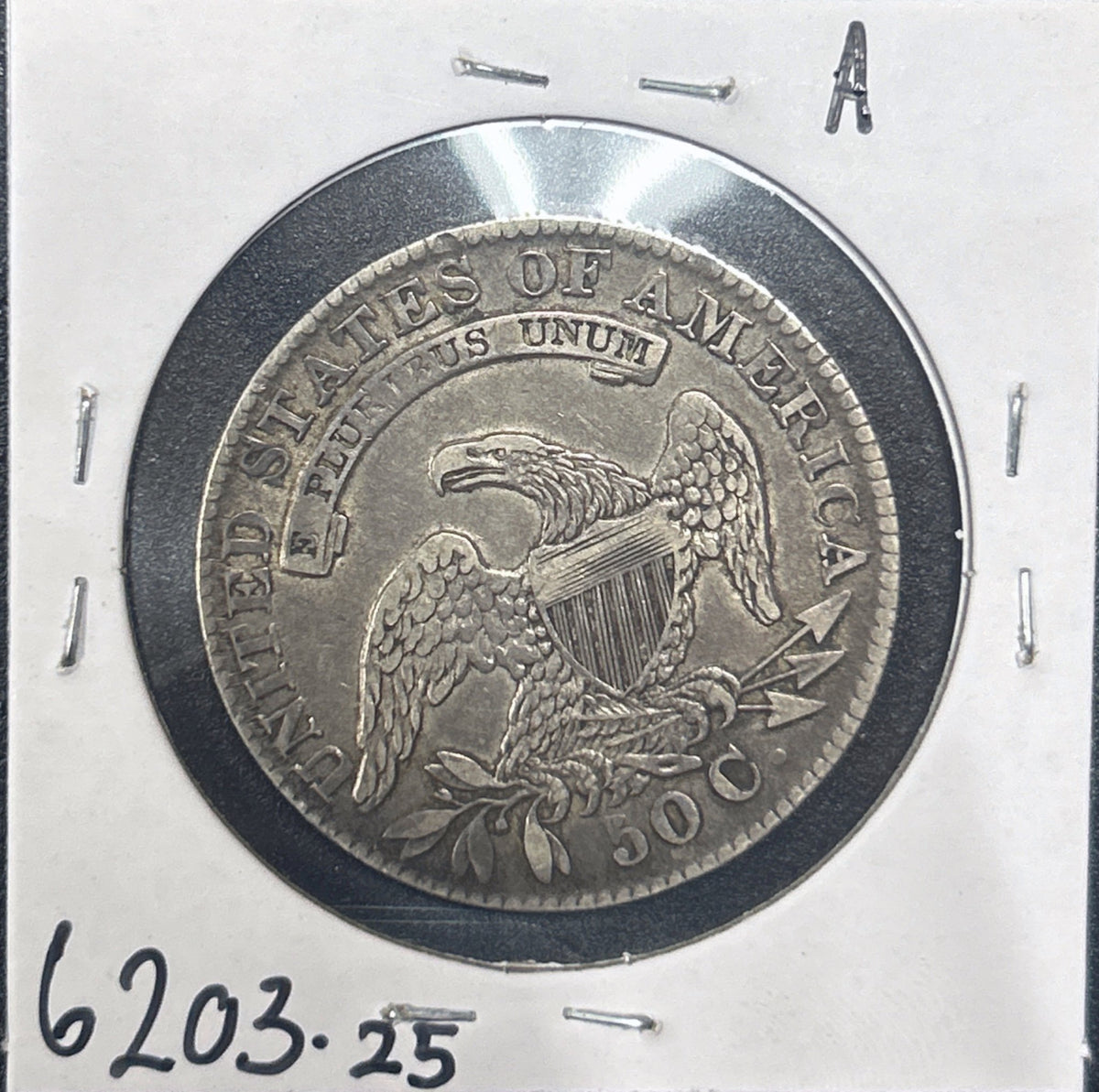 1833 Capped Bust Half Dollar 6203.25-A — Reverse