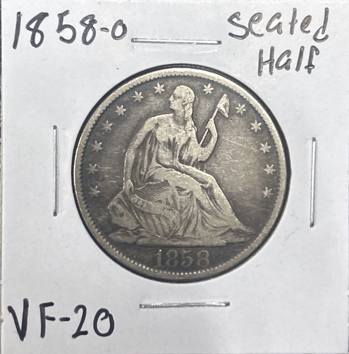 1858-O Seated Half Dollar 6340.20-A — Obverse