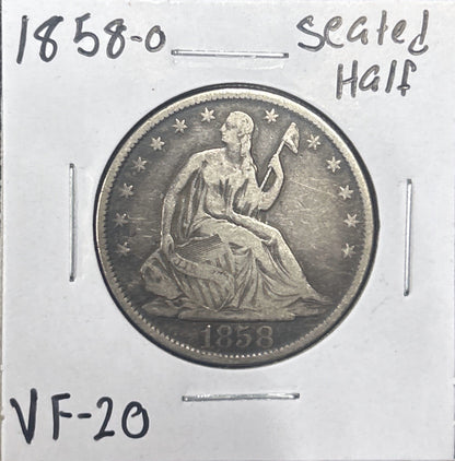 1858-O Seated Half Dollar 6340.20-A — Obverse