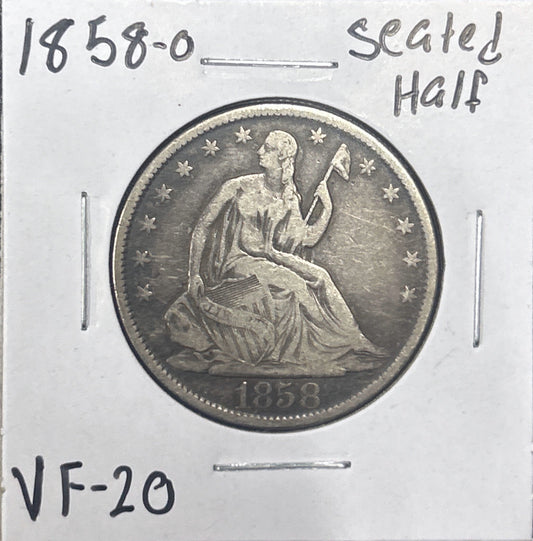 1858-O Seated Half Dollar 6340.20-A — Obverse