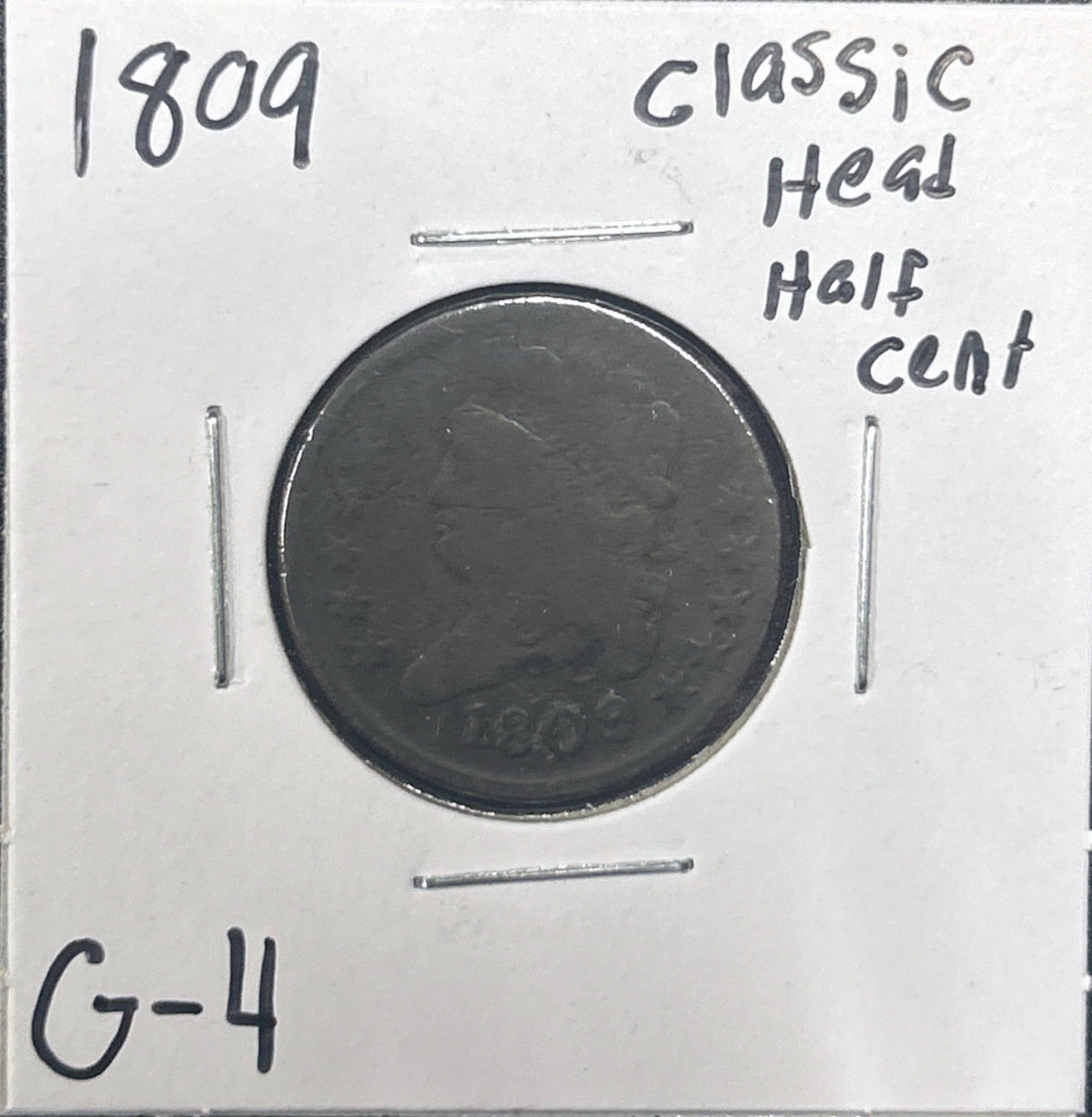 1809 Classic Head Half Cent 510.4-A — Obverse