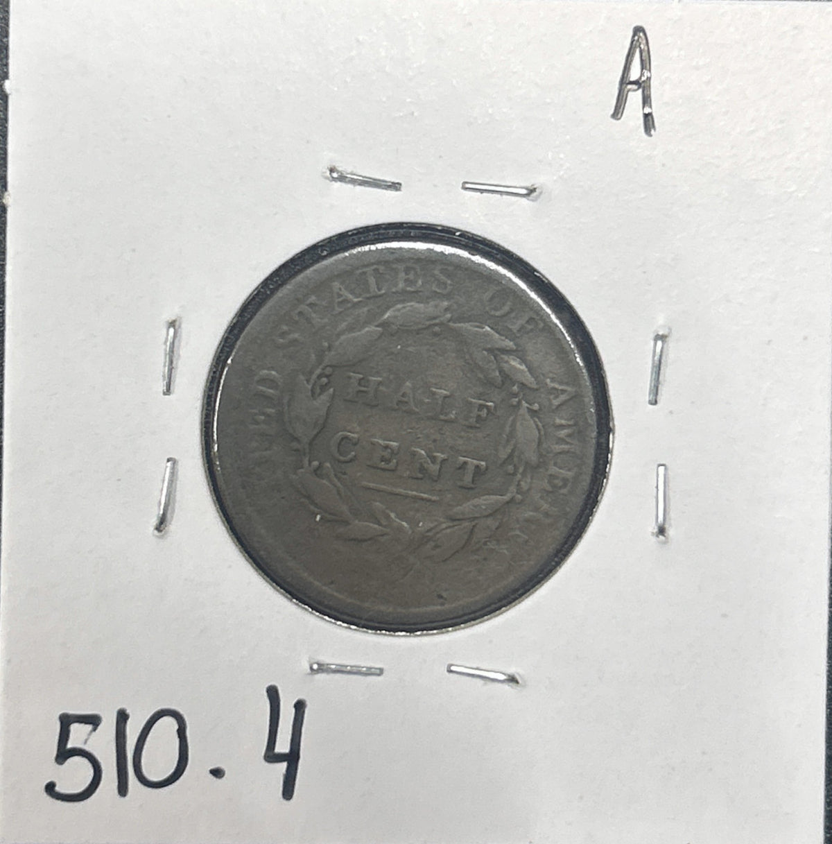 1809 Classic Head Half Cent 510.4-A — Reverse