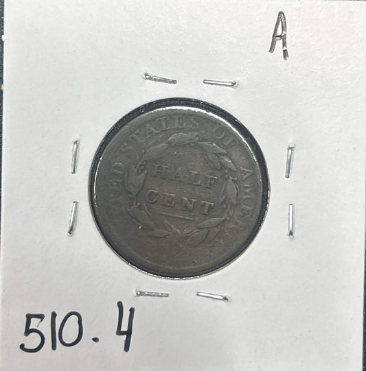 1809 Classic Head Half Cent 510.4-A — Reverse