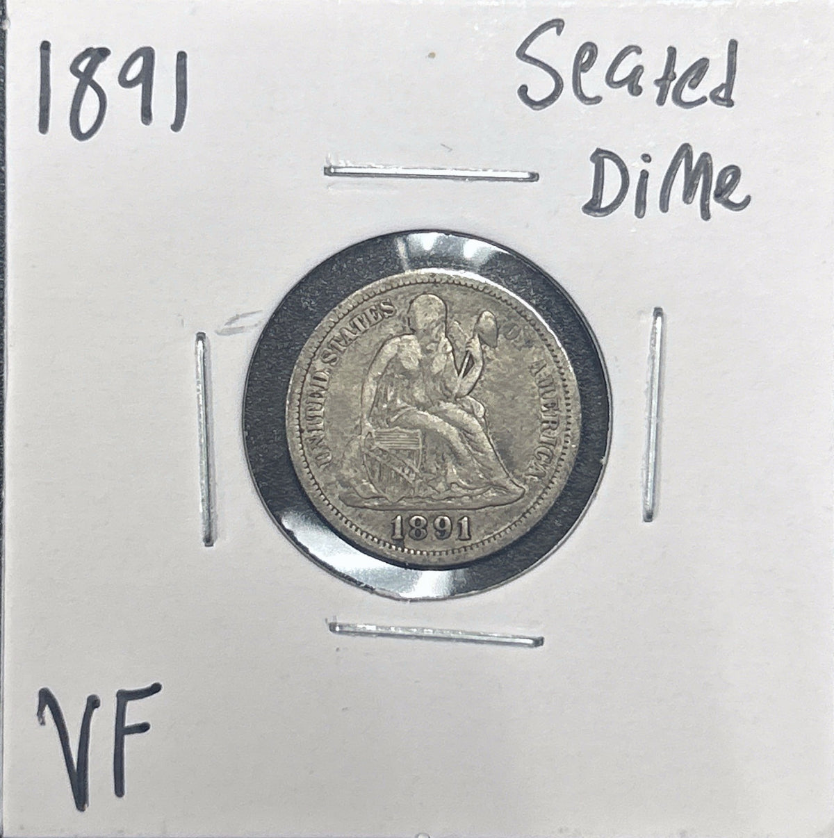 1891 Seated Dime 4087.D25-A — Obverse